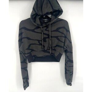 Twenty Montreal Womens Camo Hyper Reality Knit Charcoal Hoodie Size XS